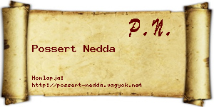 Possert Nedda névjegykártya